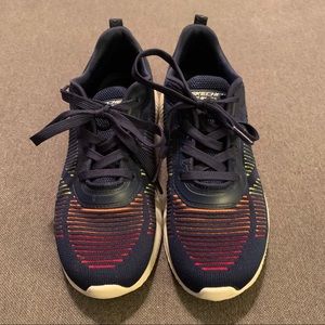Skechers Bobs Memory foam rainbow/navy sneakers